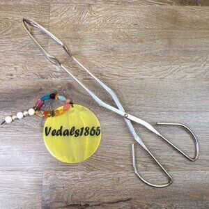 Large Stainless-Steel Tongs 14.75" Long -Tawain